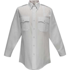 Deluxe Tropical Men’s Long Sleeve Shirt – Law Enforcement Uniform in White Deluxe Tropical Men’s Long Sleeve Shirt – Law Enforcement Uniform in White
