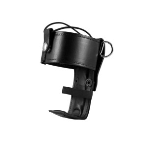 Front view of Boston Leather Firefighter 5″ Adjustable Radio Holder Front view of Boston Leather Firefighter 5″ Adjustable Radio Holder