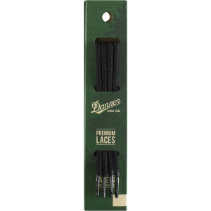 Danner Premium Replacement Laces 54" Black coiled view showing durable woven construction Danner Premium Replacement Laces 54" Black coiled view showing durable woven construction