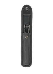 Ballistic flashlight holder with hidden snap closure Ballistic flashlight holder with hidden snap closure