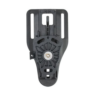 Close-up of Safariland VUBL holster adapter for police duty belts Close-up of Safariland VUBL holster adapter for police duty belts