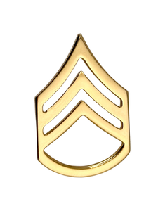 Staff Sergeant rank collar brass made from solid brass with military-spec detailing