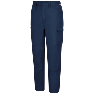 Front view of iQ Series men’s lightweight FR work pants, Navy