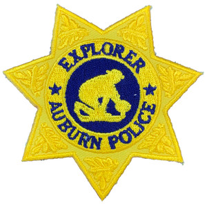 Front view of Auburn Police Explorer Star patch Front view of Auburn Police Explorer Star patch