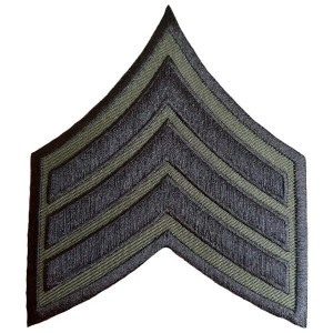 OD Green/Black Sergeant Chevrons