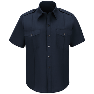 Workrite Fire Chief Shirt Navy blue front view with working epaulets – NFPA 1975 certified FR Nomex Workrite Fire Chief Shirt Navy blue front view with working epaulets – NFPA 1975 certified FR Nomex