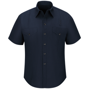 Workrite Fire Chief Shirt Midnight navy front view – working epaulets NFPA 1975 certified FR Nomex Workrite Fire Chief Shirt Midnight navy front view – working epaulets NFPA 1975 certified FR Nomex