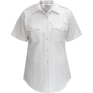 Duro Poplin Women’s Short Sleeve Uniform Shirt- white Duro Poplin Women’s Short Sleeve Uniform Shirt- white