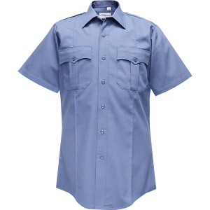 Duro Poplin Men’s Short Sleeve Shirt in uniform style-marine blue Duro Poplin Men’s Short Sleeve Shirt in uniform style-marine blue