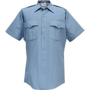 Deluxe Tropical Men’s Short Sleeve Flying Cross uniform shirt- Medium Blue Deluxe Tropical Men’s Short Sleeve Flying Cross uniform shirt- Medium Blue