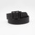 Rolled  1.75" Black Full Grain Leather Garrison Belt with plain finish