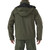 Pull-out ID panels and articulated sleeve design- sheriff green