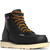 Danner Bull Run Moc Toe 6" Black ST work boot front view showing moc toe stitching and full-grain leather upper