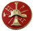 Firefighter uniform scramble insignia pin red enamel