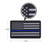 Thin Blue Line police support flag patch hook backing