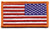 Reverse Rothco U.S. Flag Patch in red, white, and blue design