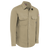 Side angle view of men’s FR stretch knit work shirt in khaki