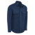 Side angle view of men’s FR stretch knit work shirt in navy