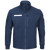 Front view of men’s fleece FR zip-up jacket in navy