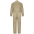 Back view of FR lightweight work coverall with action back khaki