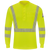 Front view of men’s FR hi-visibility lightweight long sleeve henley