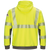 Back view of FR hi-vis pullover sweatshirt with reflective striping