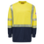 Hi-visibility FR colorblock long sleeve shirt front view with reflective striping