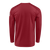 Back view of flame-resistant flex knit henley, red