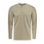 Front view of men’s FR flex knit henley work shirt, khaki