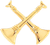 Blackinton Two Crossed Bugles insignia polished gold finish