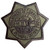Close-up of OD Green and Black embroidered CDCR Officer Star