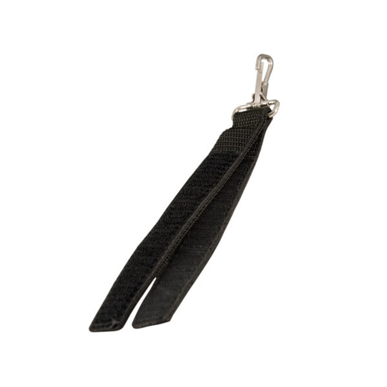 Front view of Firefighter Glove Strap showing hook-and-loop leather design Front view of Firefighter Glove Strap showing hook-and-loop leather design