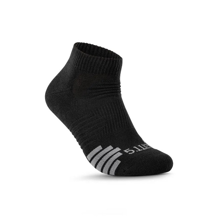 5.11 PT-R Plus Ankle Sock front view showing low-cut athletic design and cushioned heel and toe