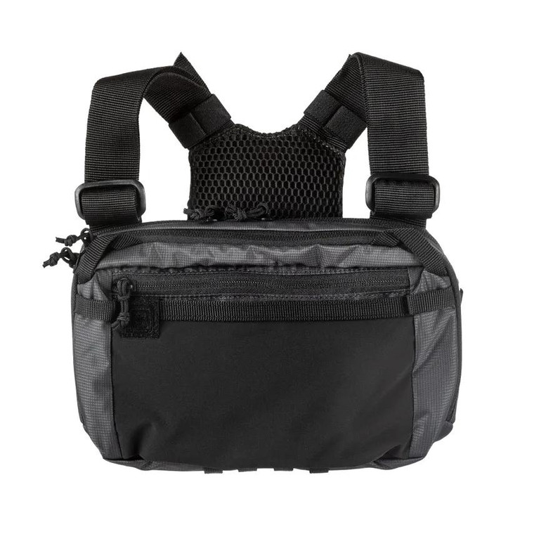 5.11 Skyweight Utility Chest Pack front view showing zippered pocket and stretch woven front pouches