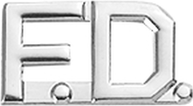 Silver F.D. Die Struck Letters uniform accessory