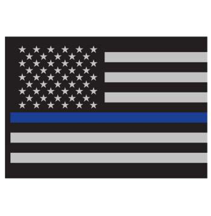 Rothco Thin Blue Line U.S. Flag Decal 3x4 inch