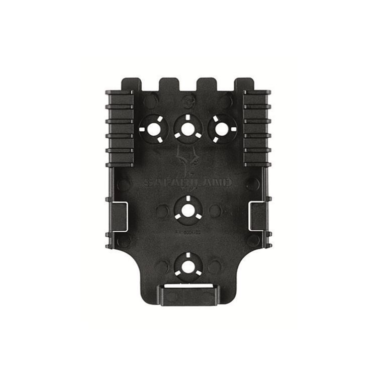 Close-up of QLS 22 injection molded nylon receiver plate