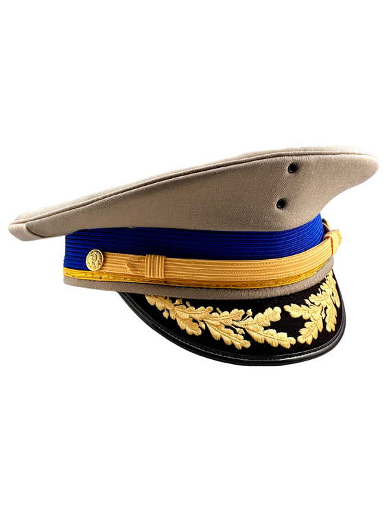 CHP Chief Class A dress hat by Midway Hat Company with gold oak leaf visor