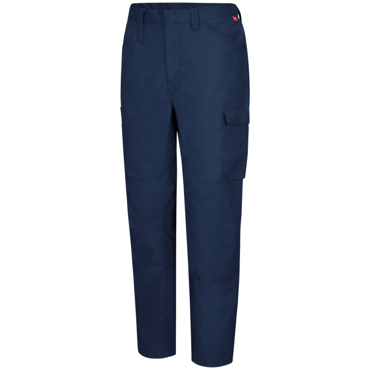 Front view of iQ Series men’s lightweight FR work pants, Navy