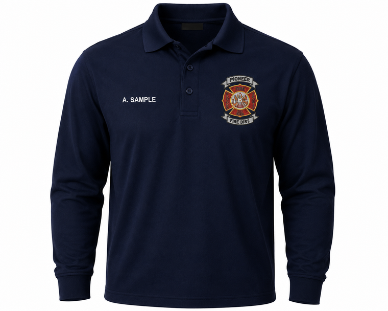 Pioneer Fire  Polo, Long Sleeve