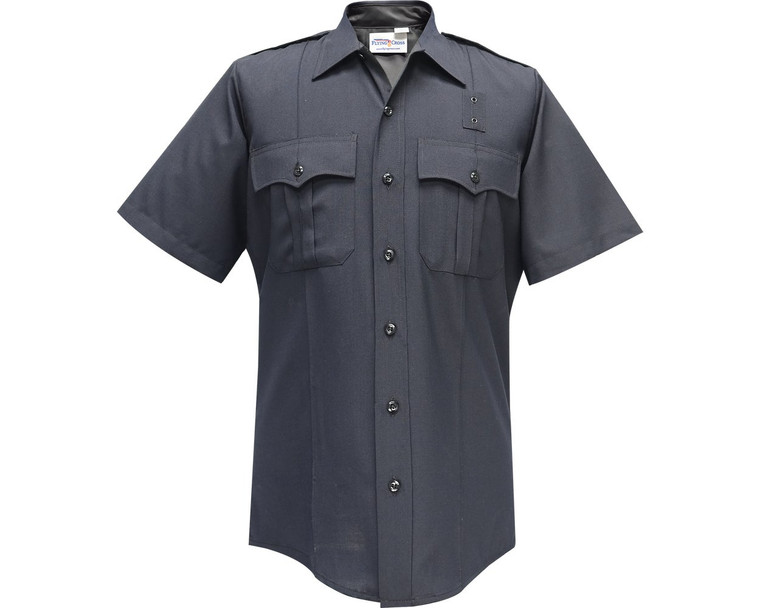 Justice Men’s Poly Wool Short Sleeve Uniform Shirt with Zipper