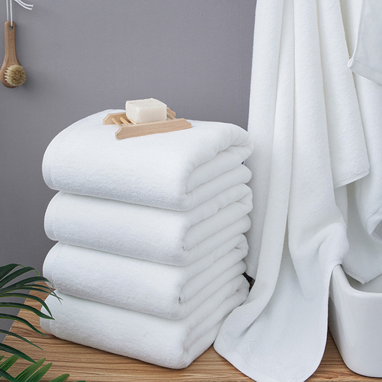 Belize White Textured 100% Cotton Pool Towel Hotel Pool Towels
