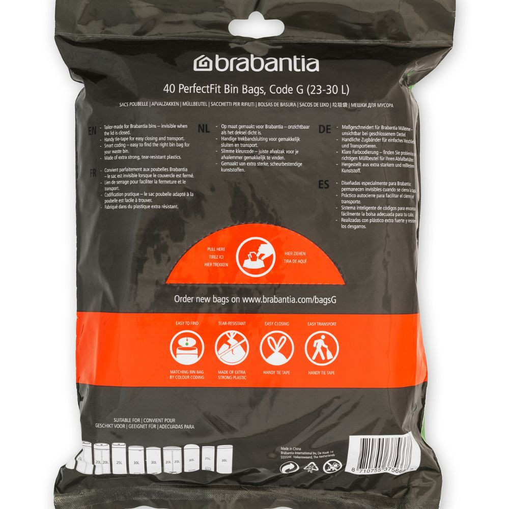 Buy Brabantia 30L Code G Bin Liners - Pack of 120, Kitchen bins