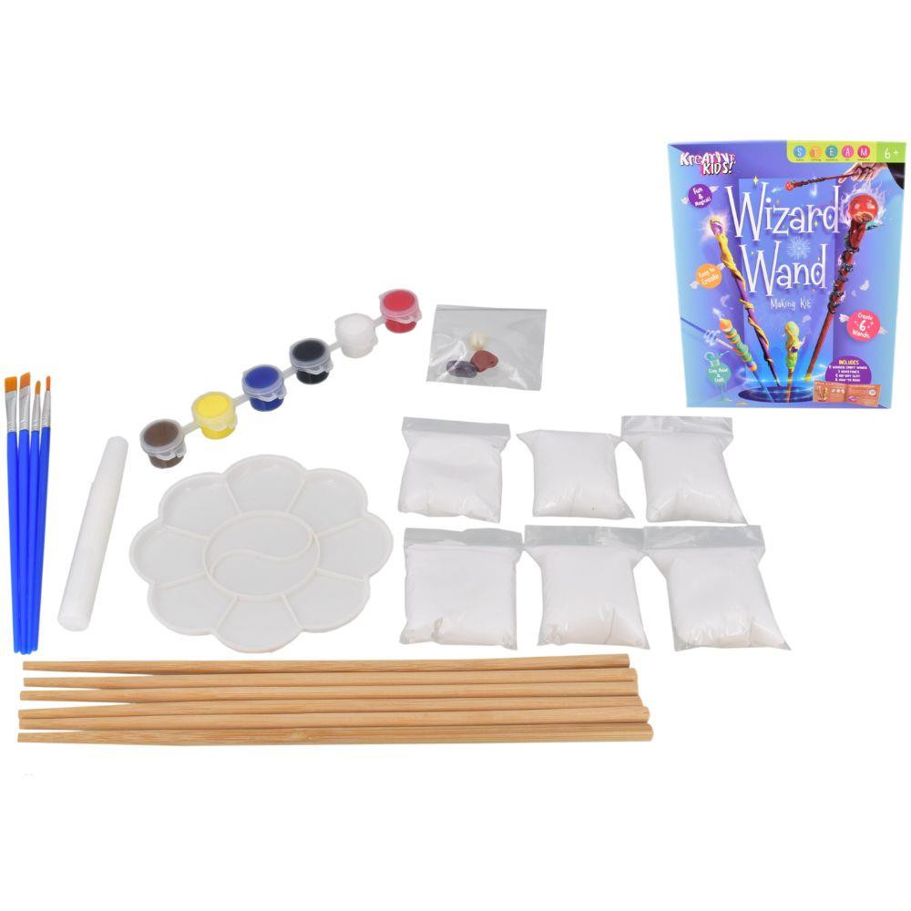 Wizard Wand Making Kit Set Inc AirDry Clay, Gems, Wands & Paint DDW