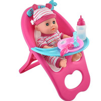 Baby Doll High Chair Feeding Play Set