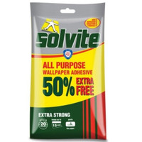 Solvite All Purpose Wallpaper Adhesive 10 Rolls + 50% Free (Hangs Up To 15 Rolls)