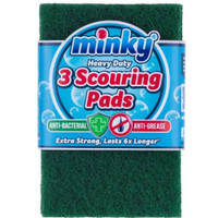 Minky 3 Scouring Pads - Heavy Duty