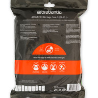 Brabantia Size G Bin Liners In A Dispenser Pack - 23 - 30L - 40 Bags