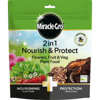 Miracle-Gro 2 in 1 Nourish & Protect Flowers, Fruit & Veg Plant Food - 1kg