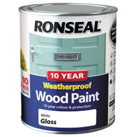 Ronseal Wood Paint - 750ml - White Gloss